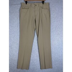 Ben Hogan Pants Mens 36x32 Beige Golf Stretch Moisture Wicking UPF 50 Sun